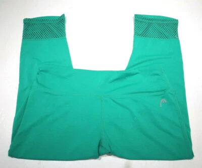 HEAD Mujeres Medianas Capri Cortas Leggings Ropa Activa Yoga y Pantalones para Correr Verde azulado Foto 1 de 4