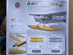 WORLD MODELS .90 - 1.20 SIZE ARF YELLOW BIG FLOATS RC MODEL AIRPLANE KIT #1300 - Picture 1 of 6