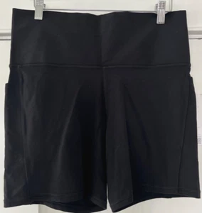 Athleta Salutation Stash Pocket 7" Shorts Womens 1X Black Pull On NWT - Picture 1 of 12