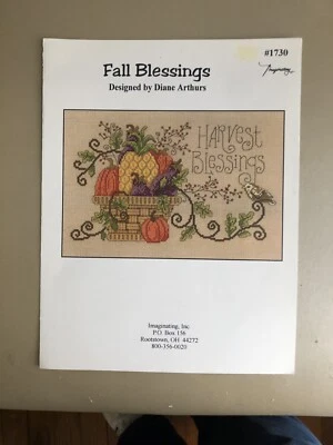 Imaginating Inc Fall Blessings Cross Stitch Pattern Chart New - Image 1 of 2