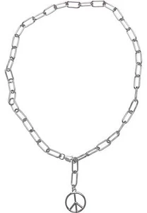 Necklace Halskette Peace Pendant Urban Classics Y Chain Friedenszeichen Unisex - Picture 1 of 4