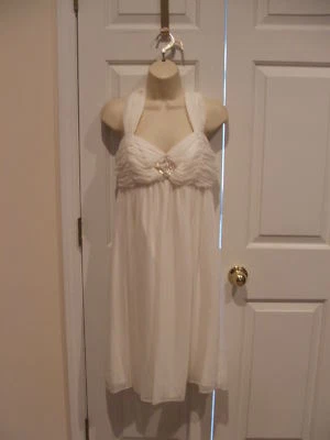 Nuevo con etiquetas Vestido de Boda Estilo Londres Noches Playa Verano Jardín Cintura Imperio Talla 8 Foto 1 de 4