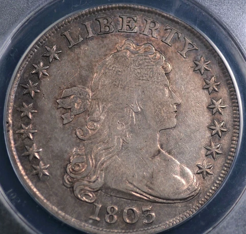 1803 DRAPED BUST DOLLAR ANACS VERY FINE 35 LARGE 3 BB-255 B-6 HIGHLY LUSTROUS Cover