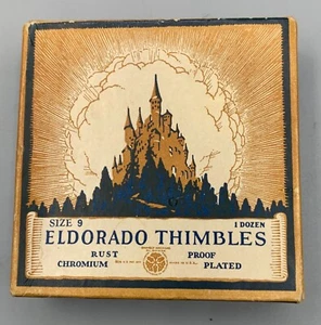 Eldorado 1 Dozen Count Size 9 Thimble Set -Chromium Plated - Picture 1 of 2