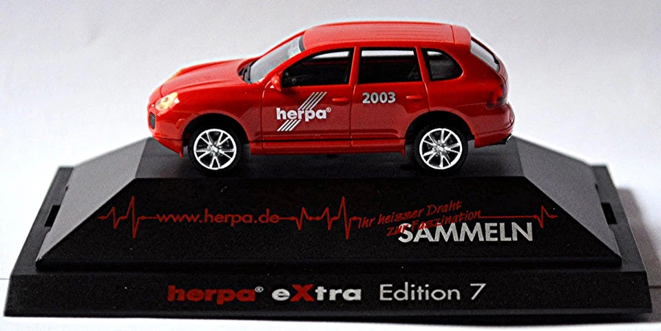 Porsche Cayenne Turbo 2003-07 extra-Edition 7 Rosso 1:87 Herpa - Immagine 1 di 1