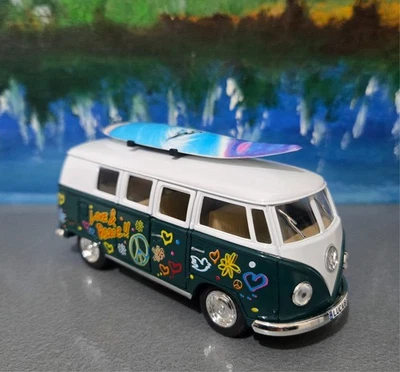 TU PLACA DE IDENTIFICACIÓN Camper Van Surfer Bus Escala 1:32 Coche de Juguete Modelo, Fundas de Regalo Foto 1 de 4