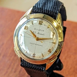 Orologio da polso Bulova 23 Jewels 1956 "TW" a carica automatica 10BPAC U.S.A. 6 ADJ - Foto 1 di 10