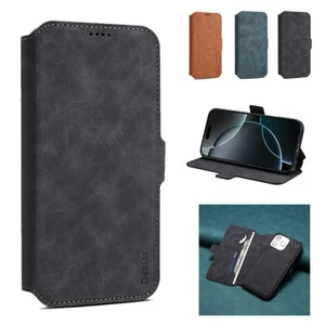 Funda abatible para iPhone 16 15 14 13 Magnet Case funda plegable Book Cover Wallet estuche - Imagen 1 de 29