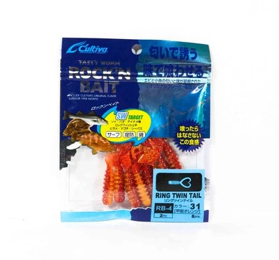 Owner Soft K�der RB-4 Ring Twin Tail 8 St�cks 2 Zoll 31 (9201) - Bild 1 von 4