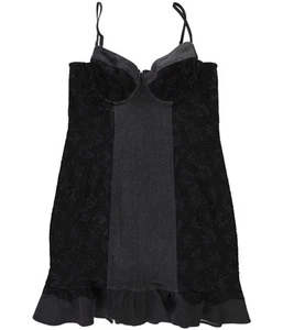 GUESS Womens Denim Lace Bustier Dress - Picture 1 of 3
