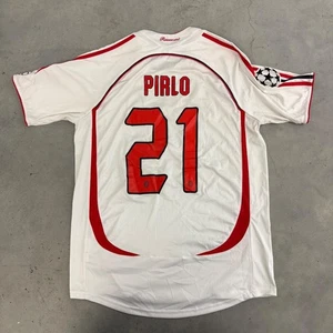 Vintage Adidas AC Milian Andrea Pirlo 2007 Final De la Champions Jersey Mens L - Picture 1 of 4