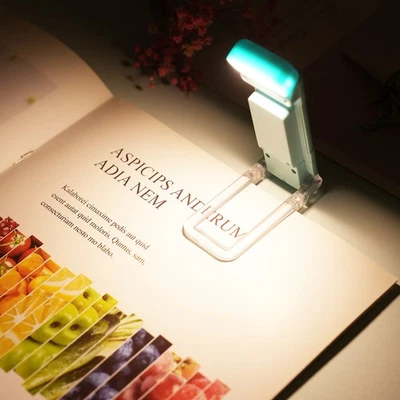 (White)Reading Lights For Books In Bed Portable Clip-on LED USB Rechargeable TDW - Image 1 of 4