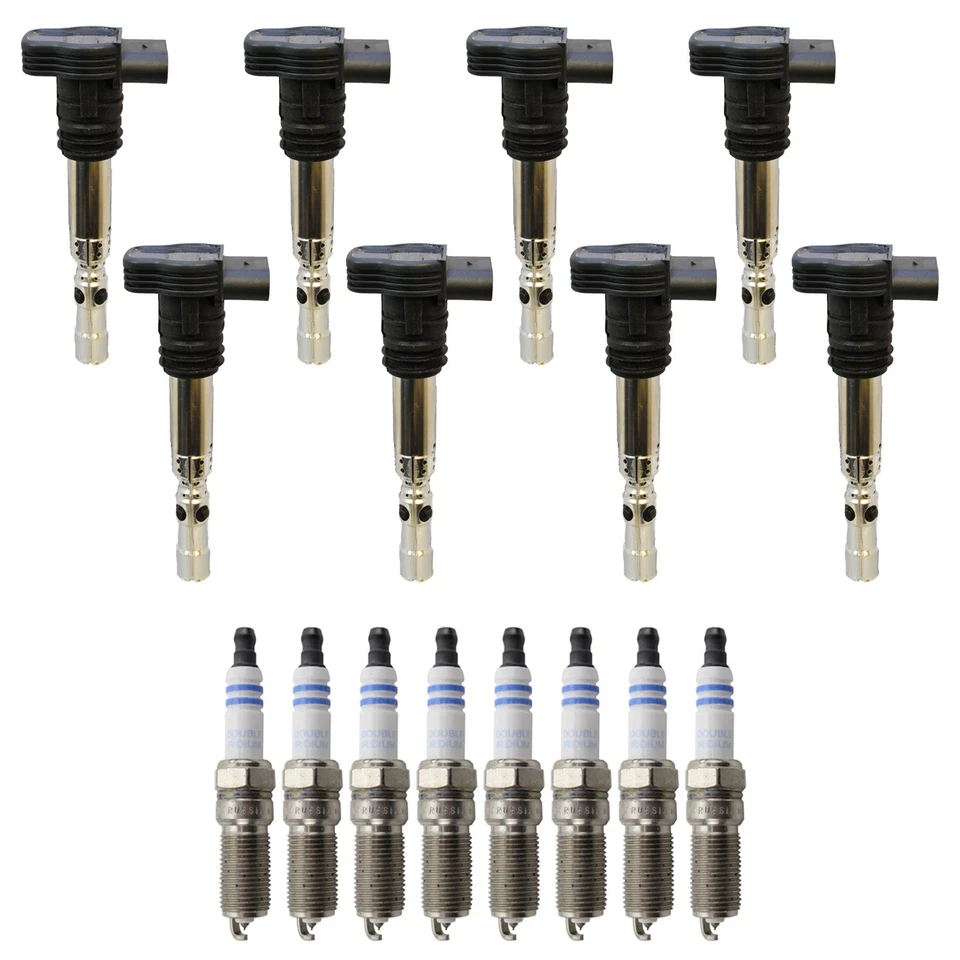 Kit de 8 bujías de iridio Bosch Denso 8 bobinas de encendido para F-150 Mustang 5,0 V8 Foto 1 de 1