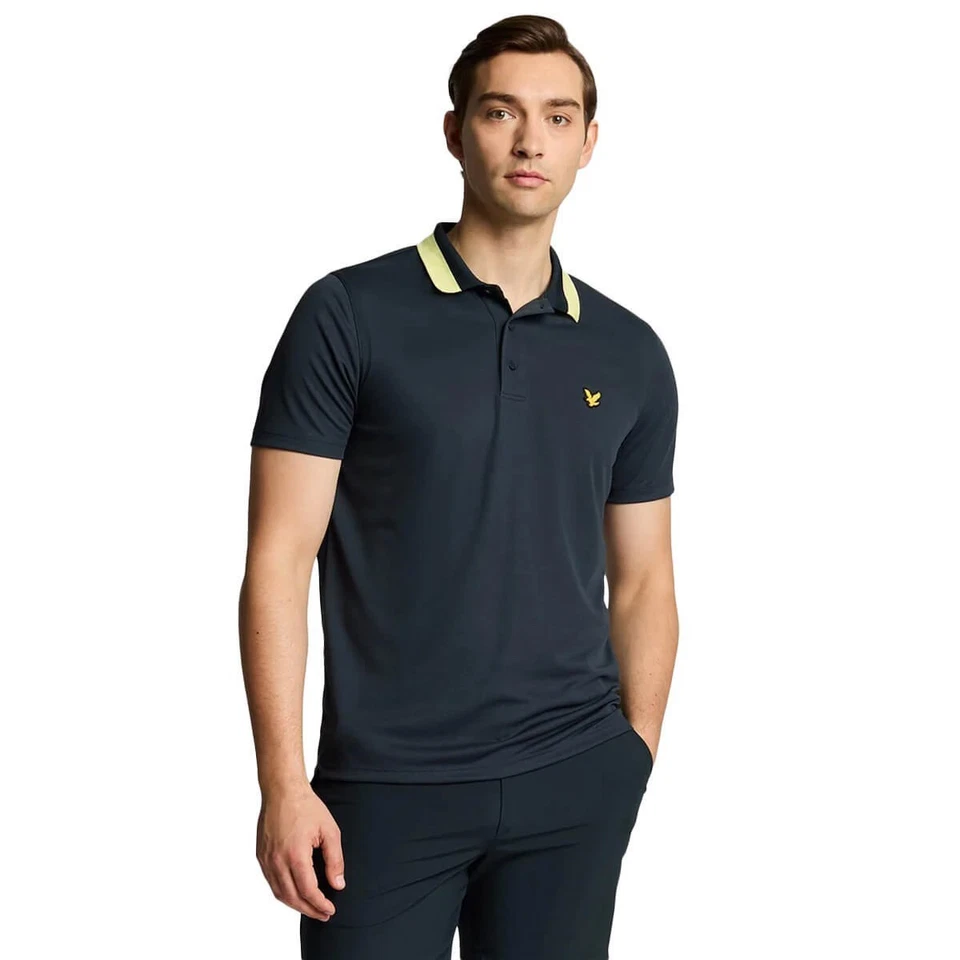 Lyle & Scott Mens 2025 Tipped Collar Sophisticated Polo Shirt 25% OFF Foto 1 de 1