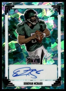 2024 Leaf Metal Teal Cracked Ice Donovan Mcnabb Auto 1/3 Philadelphia Eagles - Picture 1 of 2