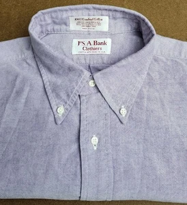 Vtg Jos A Bank Men's Lavander Purple Oxford Button Down OCBD Shirt 17 USA Ivy. - Picture 1 of 10