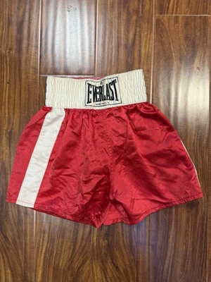 Pantalones Cortos de Boxeo Everlast Vintage Satinado Hechos en EE. UU. Años 80 Talla Pequeña Foto 1 de 4