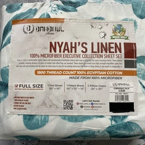 1800 Thread Count Full Size Egyptian Cotton 4 Piece Sheet Set - Picture 1 of 3