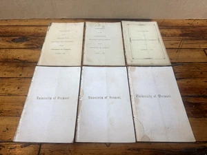 Antique University of Vermont Catalogue Officers & Students Book 1843-1854 Lot - Picture 1 of 18