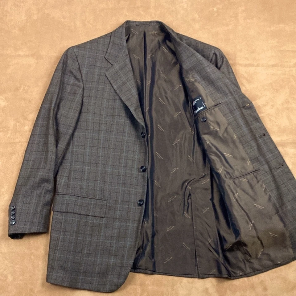 KITON Pure Cashmere Sport Coat Blazer Jacket Glen Plaid 52/42 Short - Image 1 of 4