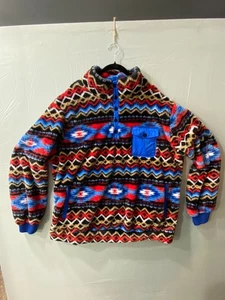 Aztec Pattern Men's Fleece Shirt, Size 2XL, Pre-Owned - Picture 1 of 13