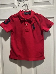 Polo Ralph Lauren Boys Red 4-4TSize Tops, Shirts & T-Shirts for Boys - Picture 1 of 3