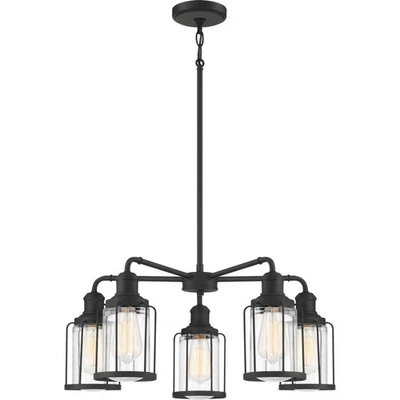 Ludlow Chandelier 5 Light Steel - 11.75 Inches high     -Traditional - Image 1 of 4