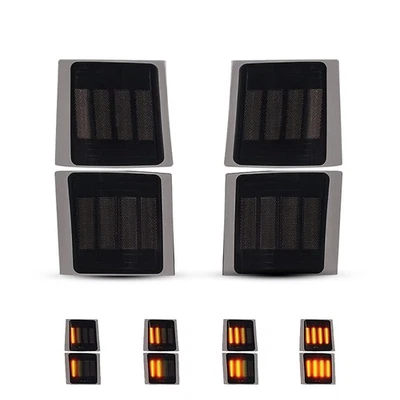 4pcs LED Light Amber Corner Sequential For 94-99 Chevy 1500 C/K 2500 3500 Pickup - Image 1 of 4