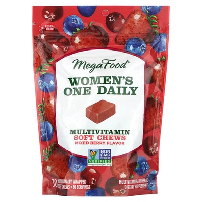 Multivitamínico diario para mujer, bayas mixtas, 30 masticables suaves envueltos individualmente Foto 1 de 2
