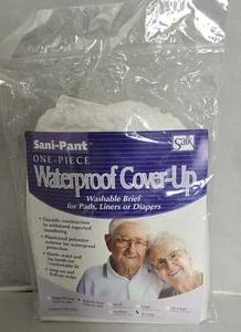 Sani-Pant One-Piece Waterproof Cover-Up Washable Pull Up Brief - Picture 1 of 8