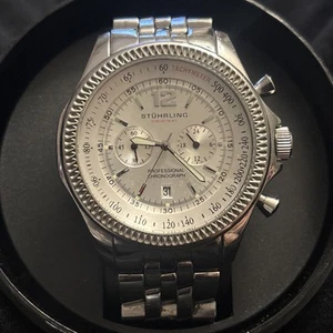 Stuhrling Original Professional Chronograph Citizen Quartz Movement - Picture 1 of 7