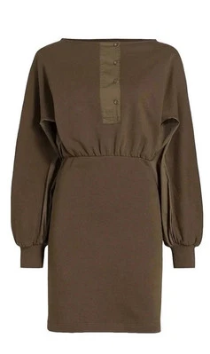 PHILLIP LIM 3.1 实用法国特里组合亨利迷你连衣裙女式 L 码别致 — 第 1/4 张图片