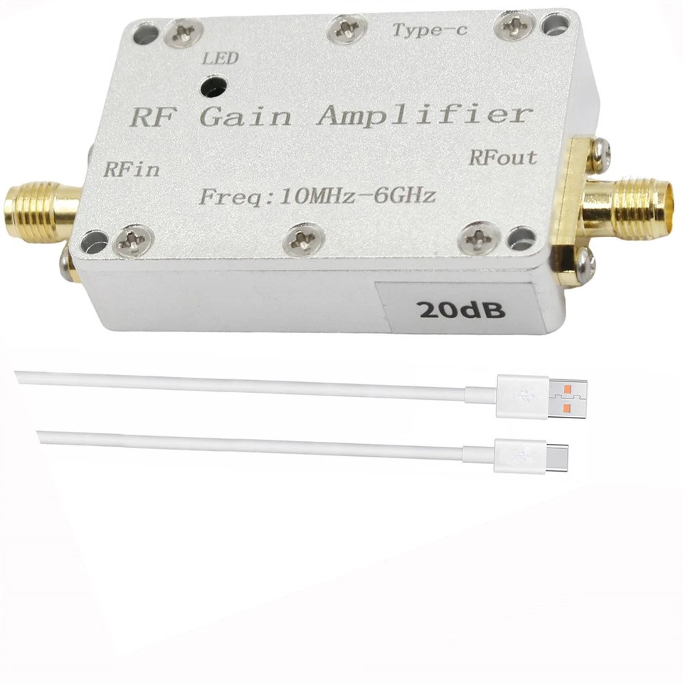 10M-6GHz RF Amplifier 10dB 20dB 30dB 40dB High Gain Push Receiver Amplifier - Image 1 of 4