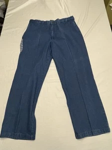 Haggar Work To Weekend Pants Men’s 40 X 29 Denim Classic Fit NWT Adjustable Wais - Picture 1 of 5