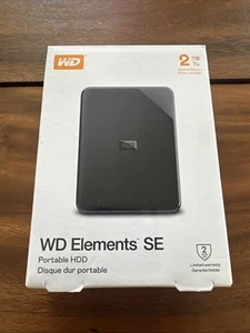 NEW SEALED! WD 2TB Elements SE Portable External Hard Drive WDBEPK0020BBK-WESN - Afbeelding 1 van 4
