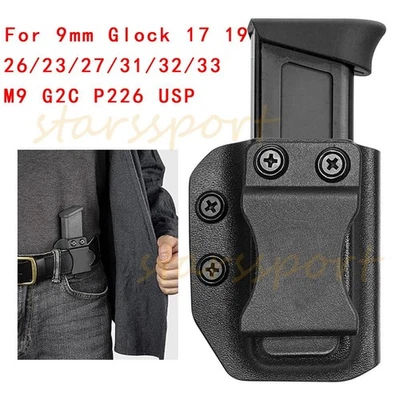 STARSSPORT Universal IWB/OWB-Ambidextrous Magazine Holster For Glock 17/19/26/23/27/31-33