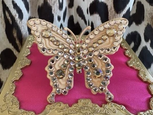 Tarina Tarantino RIESIGER elektrischer Schmetterling Fleisch Puppe Haut Glinda Swarovski Ring - Bild 1 von 6