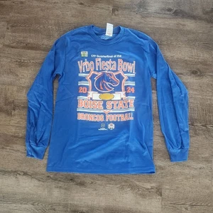 Boise State Tee VRBO Fiesta Bowl Uomo Manica Lunga Blu Nuova con etichette Small S Idaho - Foto 1 di 4