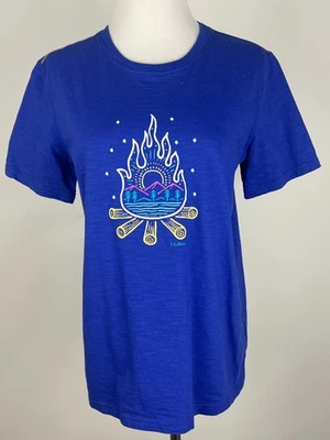 L.L. BEAN Unisex Niño 'Camiseta Gráfica Brilla en la Oscuridad Fogata' - XL (18) Azul Foto 1 de 4