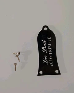 2010 Tribute Epiphone Les Paul Truss Rod Cover 2-lagig mit Schrauben schwarz  - Bild 1 von 2