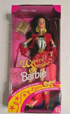 Muñeca Barbie vaquera Western Stampin' Tara Lynn 1993 Mattel 10295 vintage en caja original Foto 1 de 4