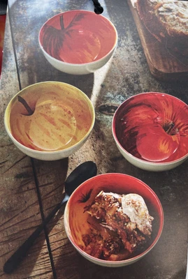 John Derian Target 4 Pk Melamina Manzana Postre Comedor Cuencos 12oz 2024 NUEVO Foto 1 de 3