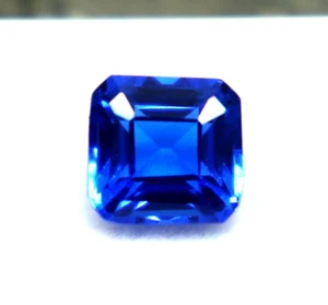 Zafiro azul real extraído piedra AAA 4ct zafiro facetado corte radiante certificado - Imagen 1 de 8