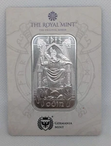 2025 The Royal Mint & Germania Mint partnered  1 oz Silver Bar Norse Gods Odin - Imagen 1 de 2