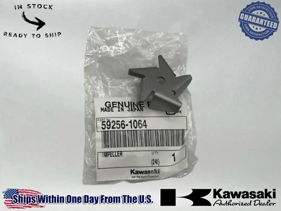 Kawasaki Genuine OEM 1987-24 WATER PUMP IMPELLER KX 65 85 100 112 59256-1064 - Image 1 of 4