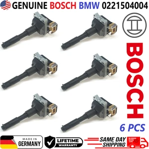 OEM GENUINE BOSCH x6 Ignition Coils For 1994-2009 BMW, 0221504004, 12131703227 - Picture 1 of 7