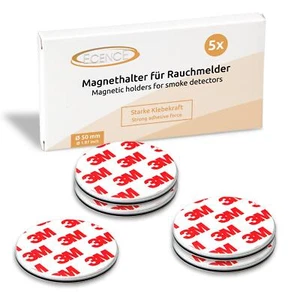 5x Soporte magnético 50mm para detector de humo detector de incendios fijación magnética - Imagen 1 de 7