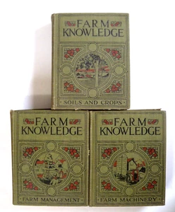 Farm Knowledge E.L.D. Seymour Revised Ed. 1919 Edition 3-Volume Set Hardcover - Foto 1 di 19