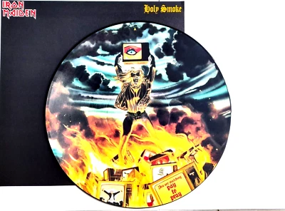 Mint Iron Maiden Holy Smoke 12" Vinyl Picture Disc EMI 1990 - Image 1 of 2