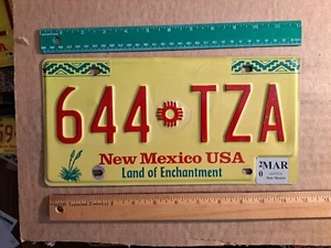 License Plate, New Mexico USA, Passenger, 644 "Zia" TZA - Picture 1 of 1